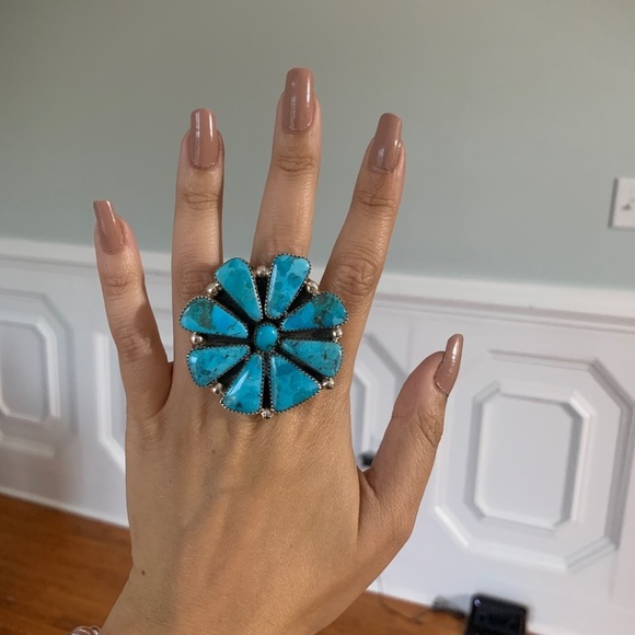 Navajo hand made turquoise ring - Picture 7 of 7